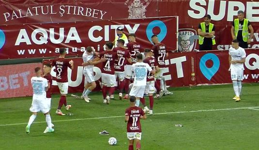 S-au încins spiritele în derby. Sefer a fost eliminat direct, Şerban a primit al doilea galben VIDEO