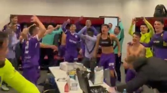 VIDEO | FC Argeş, bucurie fără margini după calificarea în play-off. Piteştenii au declanşat "fiesta" în vestiar