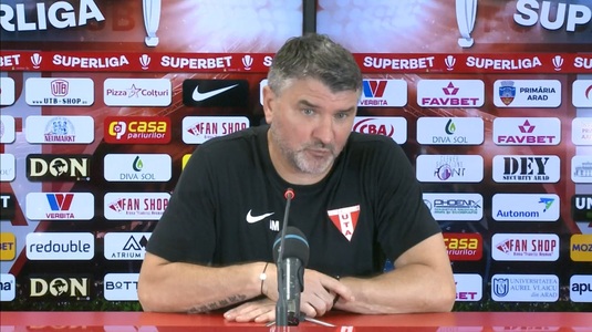 "Să nu ne îmbătăm cu apă rece". Mihalcea nu se gândeşte la play-off după ce UTA a urcat pe primul loc: "Va veni acel moment"