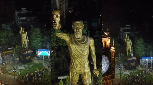 În India, fanii au ridicat o statuie imensă în onoarea lui Lionel Messi. Câţi metri înălţime are omagiul pentru argentinian