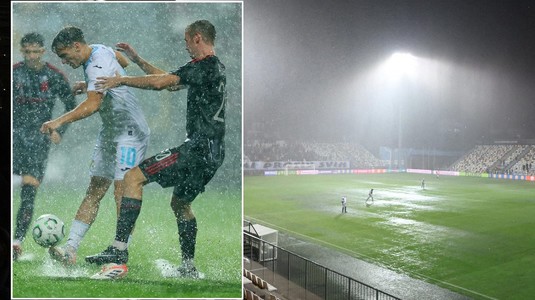 Meciul Rijeka – Sparta Praga, suspendat joi seară din cauza ploii torenţiale. Când se reia partida
