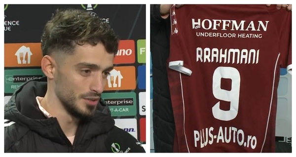 Rrahmani a apărut cu tricoul Rapidului în mână, după ce a bătut-o pe Universitatea Craiova: "Cine ştie?! Sper să câştige ceva"