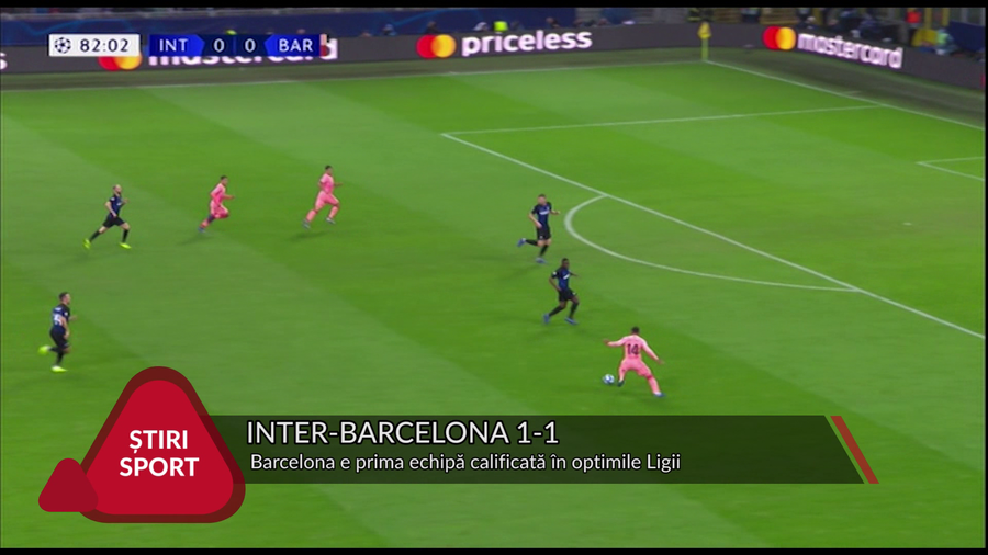 VIDEO | BARCELONA E PRIMA ECHIPĂ CALIFICATĂ ÎN OPTIMI, DUPĂ 1-1 CU INTER. FC PORTO A ÎNGENUNCHEAT-O PE LOKOMOTIV MOSCOVA