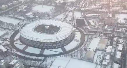 Un elicopter survolează zona stadionului şi traseele suporterilor de la FCSB şi PAOK