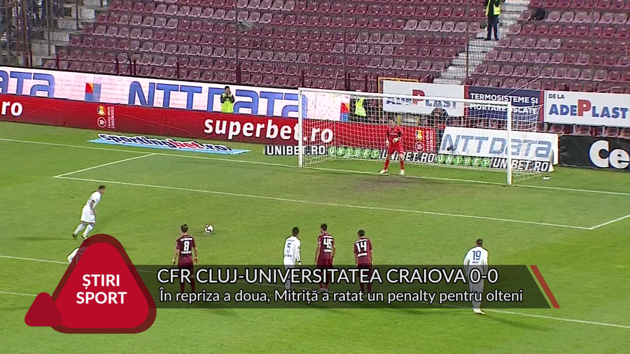 VIDEO | EGAL ÎN GRUIA. CFR A LUAT UN PUNCT DUPĂ UN PENALTY RATAT DE CRAIOVA