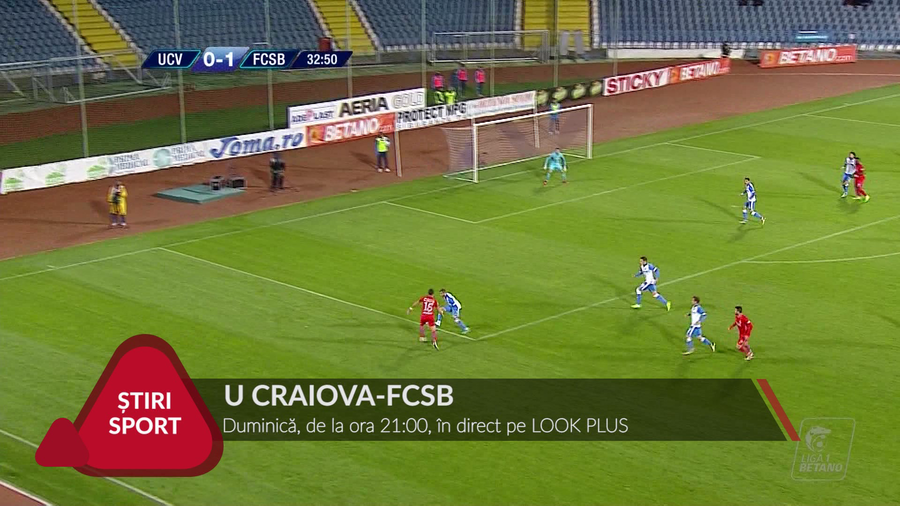 VIDEO | PROGRAMUL ŞI TRANSMISIUNILE LOOK DIN ETAPA A 12-A. CRAIOVA-FCSB, CEL MAI AŞTEPTAT DUEL