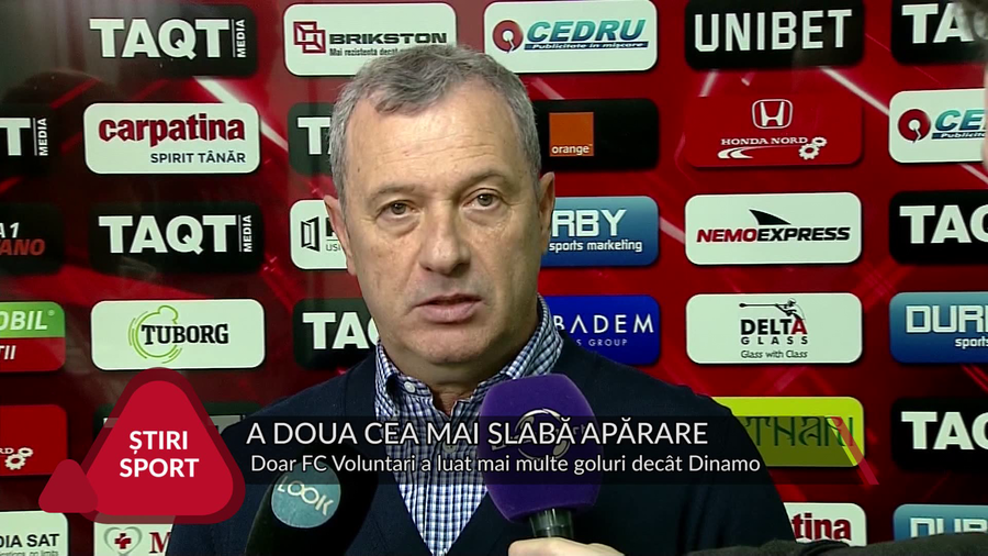 VIDEO | A DOUA CEA MAI SLABĂ APĂRARE. DOAR FC VOLUNTARI A LUAT MAI MULTE GOLURI DECÂT DINAMO