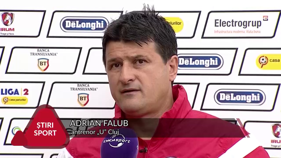 VIDEO | ”U” CLUJ NU ÎŞI PIERDE SPERANŢELE LA PROMOVARE. FALUB: ”CAMPIONATUL SE JOACĂ”