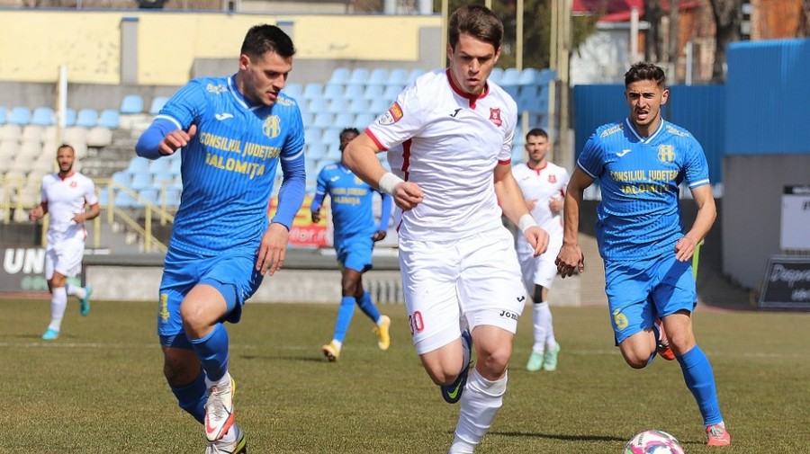 VIDEO | FC Hermannstadt urcă pe locul 2 în clasamentul Ligii a II-a după victoria, scor 2-0, cu Unirea Slobozia