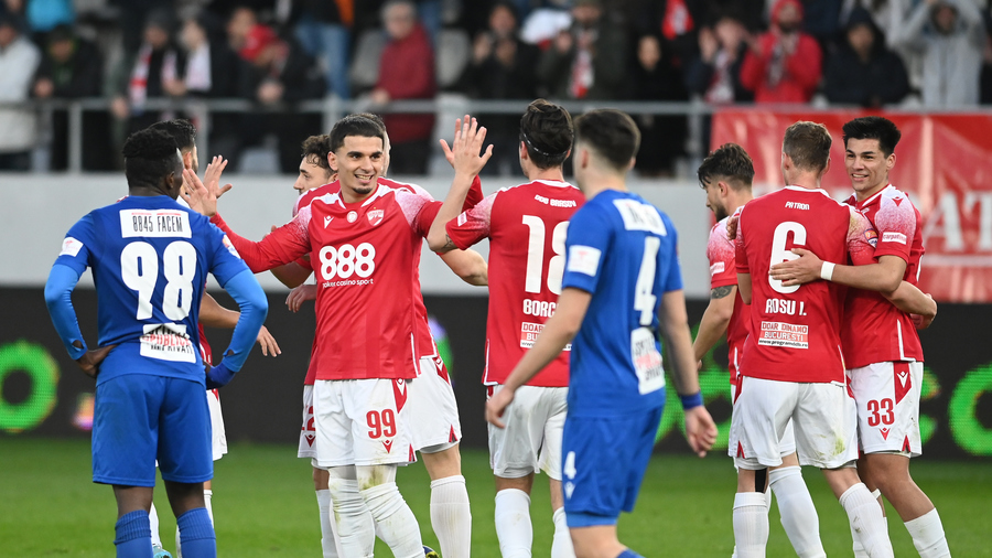 VIDEO |  Dinamo – Unirea Constanţa 6-0. Meci perfect pentru echipa lui Ovidiu Burcă după ce s-a reluat Liga 2
