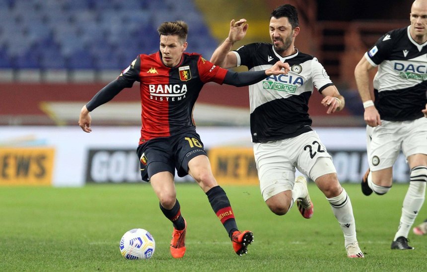 Semnal de alarmă pentru ”tricolori”. Pandev a marcat din nou pentru Genoa, în remiza cu Udinese
