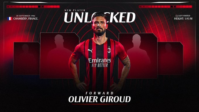 OFICIAL | Olivier Giroud a semnat cu AC Milan şi va purta tricoul cu numărul 9