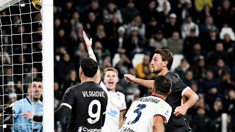 VIDEO ǀ Juventus - Cagliari 2-1. Torinezii sunt lideri cel puţin pentru o zi în Serie A