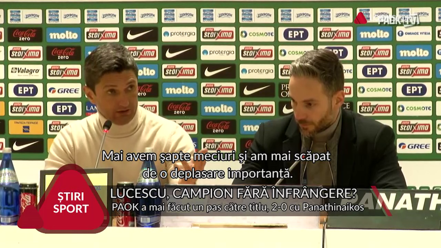 VIDEO | RĂZVAN LUCESCU AR PUTEA IEŞI CAMPION FĂRĂ NICIUN EŞEC. PANATHINAIKOS, ULTIMA VICTIMĂ A LUI PAOK