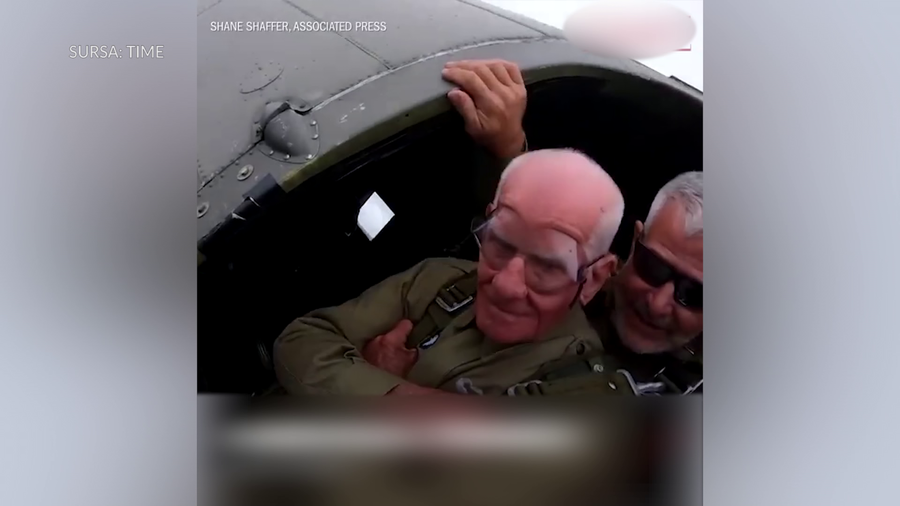 VIDEO | SALT ISTORIC PENTRU UN VETERAN, DUPĂ 75 DE ANI DE LA DEBARCAREA ÎN NORMANDIA