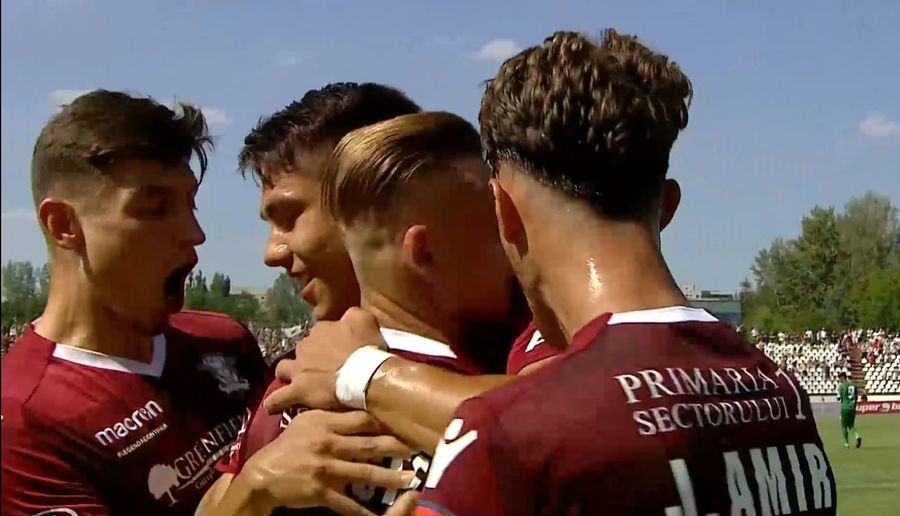 VIDEO | CA-N VREMURILE BUNE. RAPID BATE CHIAJNA ŞI URCĂ ÎN CLASAMENT CU GÂNDUL LA LIGA 1