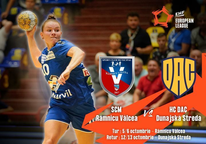 SCM Râmnicu Vâlcea va întâlni formaţia slovacă HC DAC Dunajská Streda, în turul doi al EHF European League