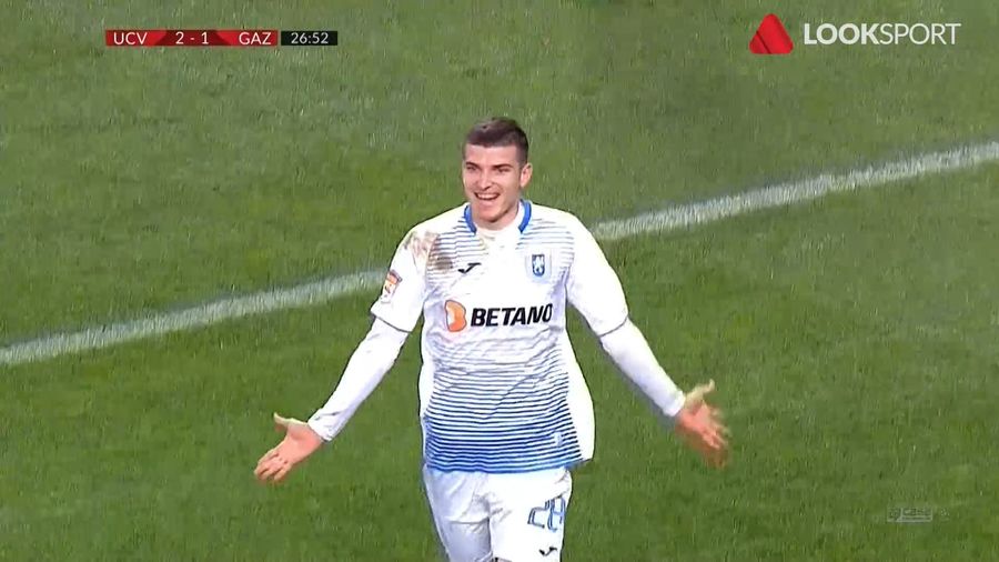 VIDEO | Universitatea Craiova - Gaz Metan 2-1. Oltenii urcă pentru moment pe primul loc şi speră ca CFR să se împiedice mâine cu Astra