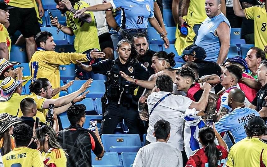 CONMEBOL a deschis o anchetă după incidentele de la meciul Uruguay-Columbia. Darwin Nunez s-a luat la bătaie cu suporterii columbieni după fluierul final