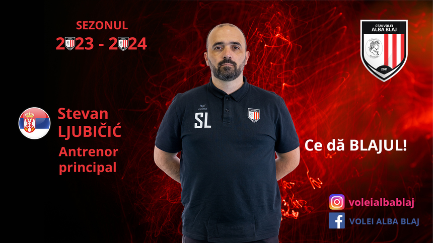Stevan Ljubicic continuă ca principal la campioana Volei Alba Blaj