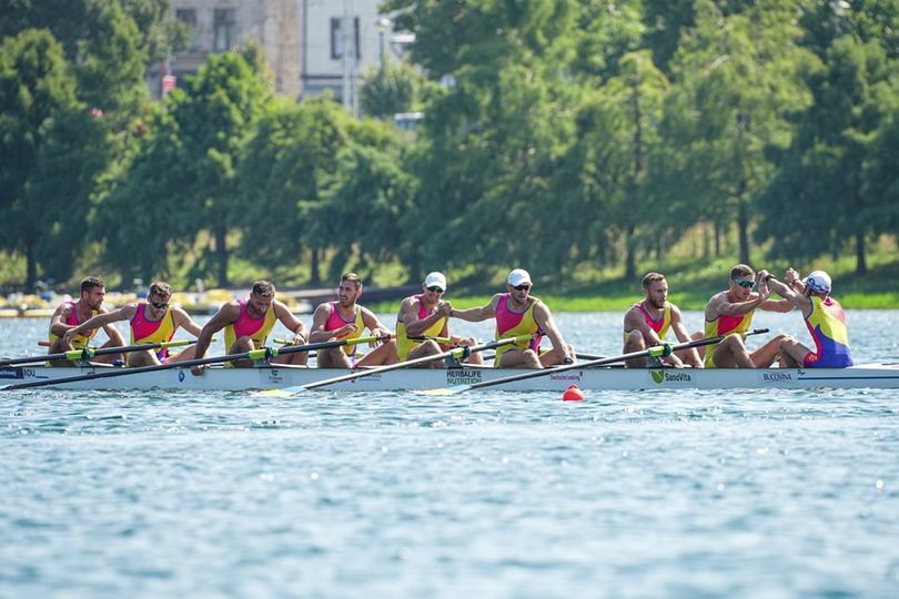 CM de canotaj: Echipajul masculin de 8+1, locul 4 şi calificare la JO de la Paris