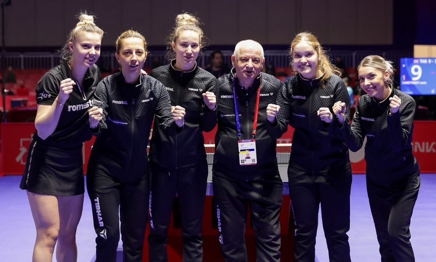 Echipa de tenis de masă a României continuă parcursul extraordinar de la Campionatul Mondial