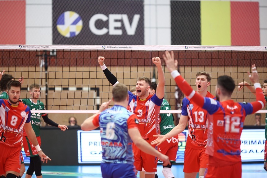 Arcada Galaţi – Corona Braşov, scor 3-0, în al doilea meci al finalei Diviziei A, la volei masculin