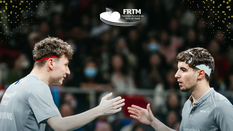 Încă un aur pentru România la Europenele U21 de tenis de masă. Darius Movileanu şi Eduard Ionescu, campioni la dublu 