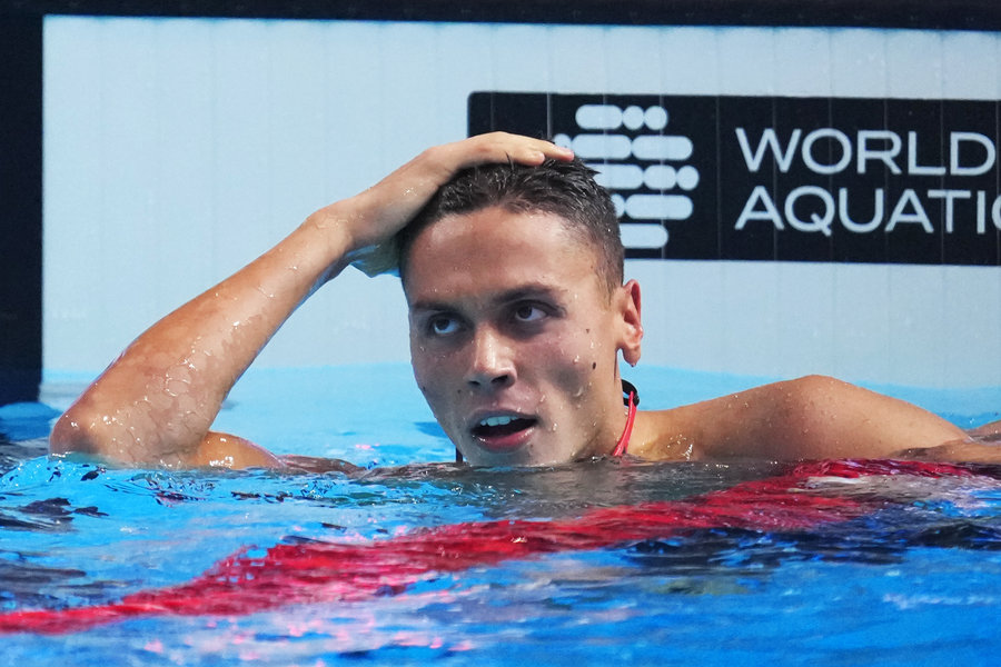 Control antidoping pentru David Popovici, imediat după ce a devenit campion mondial