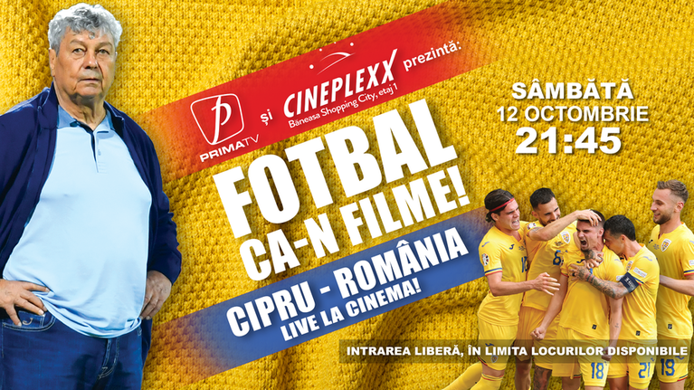 Meciul Cipru - România se vede live într-o sală de cinema!