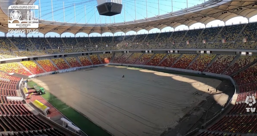 VIDEO | Schimbare importantă pe Naţional Arena, înainte de EURO! Gazon hibrid pentru turneul final