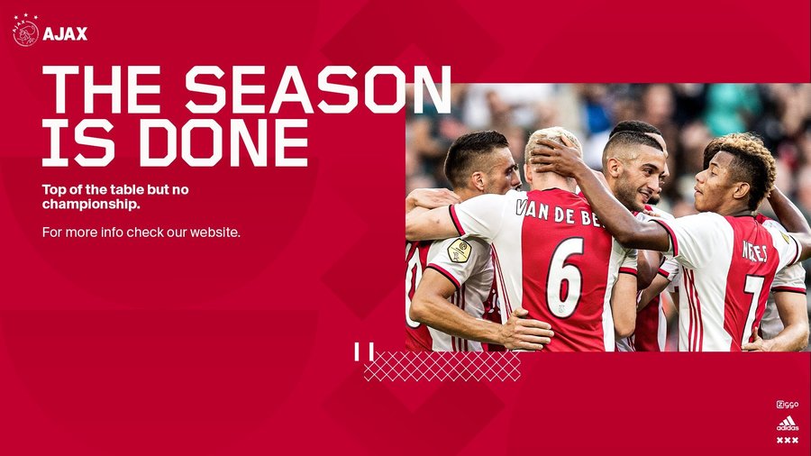Reacţia lui Ajax după ce Olanda a ANULAT campionatul, fără să acorde titlul! Cei de la Utrecht fac scandal