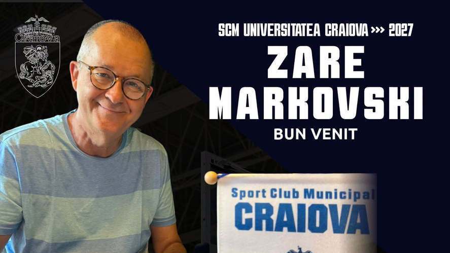 Zare Markovski e noul antrenor al echipei de baschet SCMU Craiova