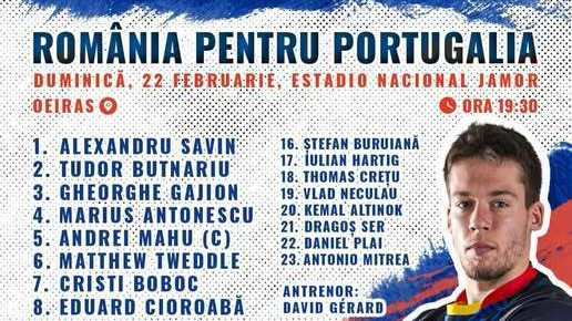 Componenţa României pentru meciul cu Portugalia. Schimbări în primul XV faţă de partida cu Belgia
