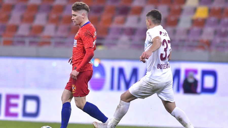 VIDEO | Presingul avansat, secretul victoriei FCSB în derby-ul cu CFR. Darius Olaru: "Am arătat o faţă de campioană"