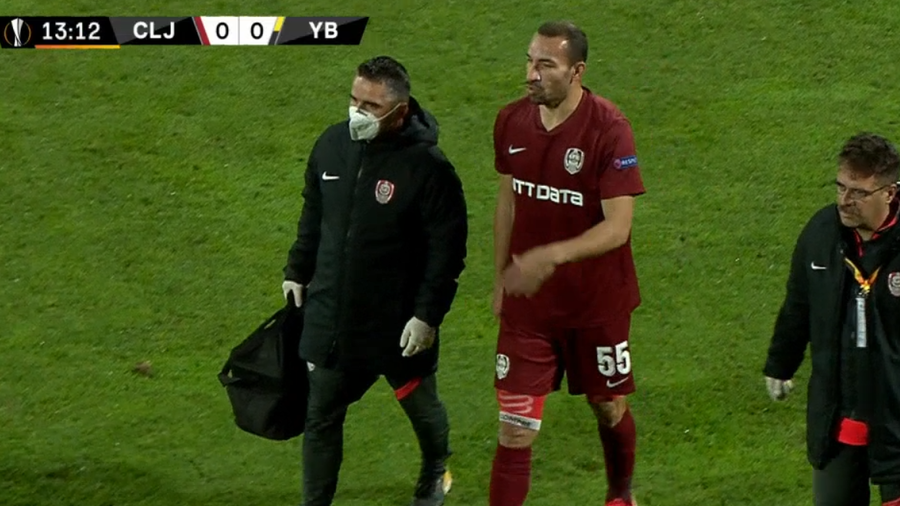 VIDEO: Dublu ghinion pentru Dan Petrescu. Vinicius s-a accidentat după doar 14 minute, iar rezerva sa este de asemenea indisponibilă
