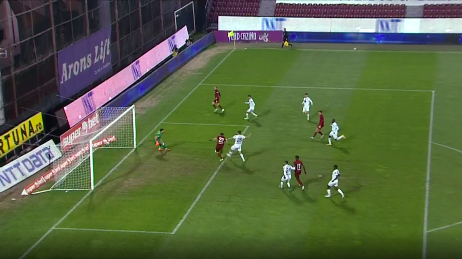 VIDEO | Ratare uriaşă pentru Gabriel Debeljuh în CFR Cluj - Gaz Metan. Ciprian Deac l-a lăsat în situaţie iminentă de gol