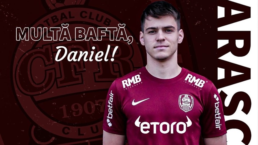 Daniel Paraschiv, împrumutat de CFR Cluj la FC Voluntari
