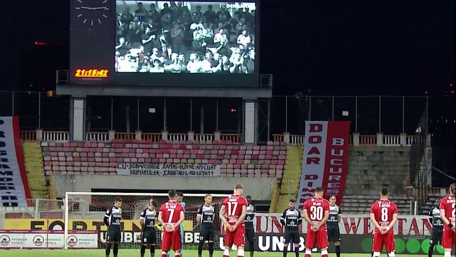 VIDEO | Moment emoţionant înaintea meciului Dinamo - Hermannstadt. 'Câinii roşii' l-au comemorat pe Ekeng