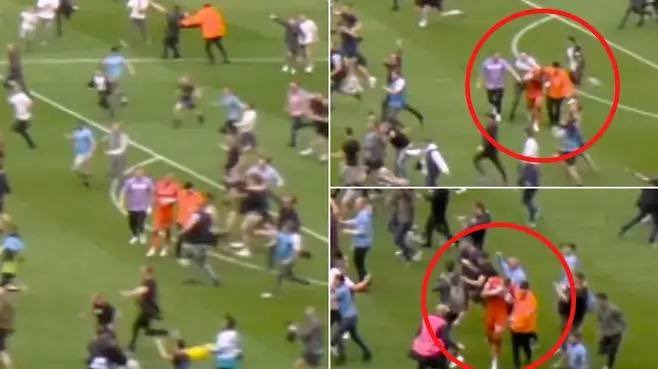 Portarul echipei Aston Villa, agresat pe Etihad Stadium după ce Manchester City a câştigat titlul în Anglia 
