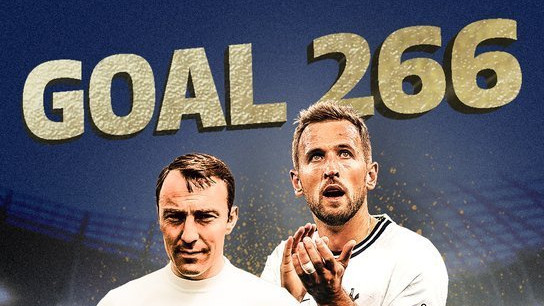 Harry Kane a devenit cel mai bun marcator din istoria lui Tottenham, la egalitate cu marele Jimmy Greaves