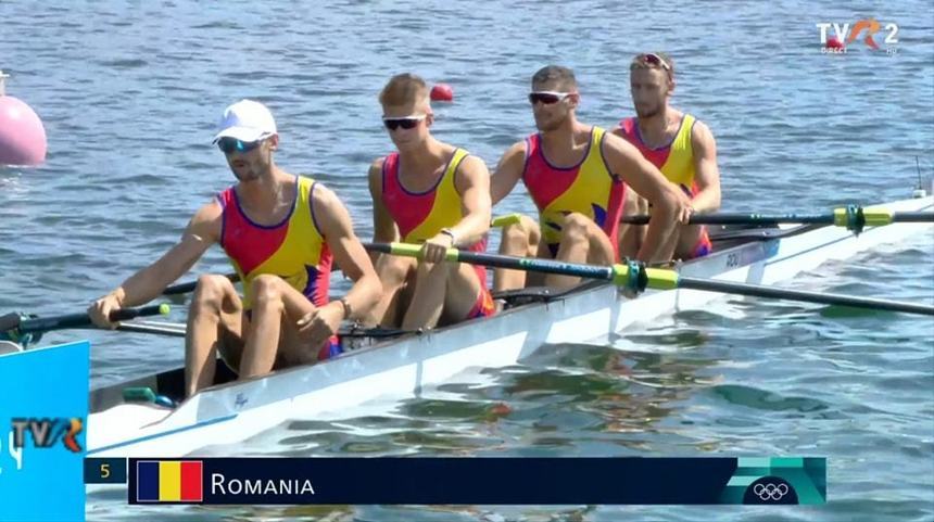 Echipajul masculin al României de 4 rame merge în recalificările de la Paris