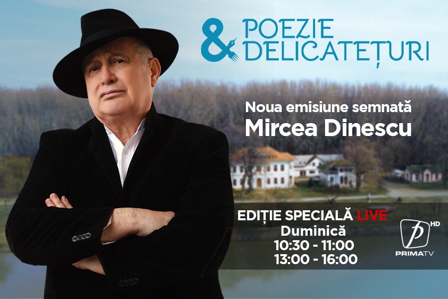 Mircea Dinescu împarte bucuria Paştelui într-o serie de live-uri, duminică, la Prima TV