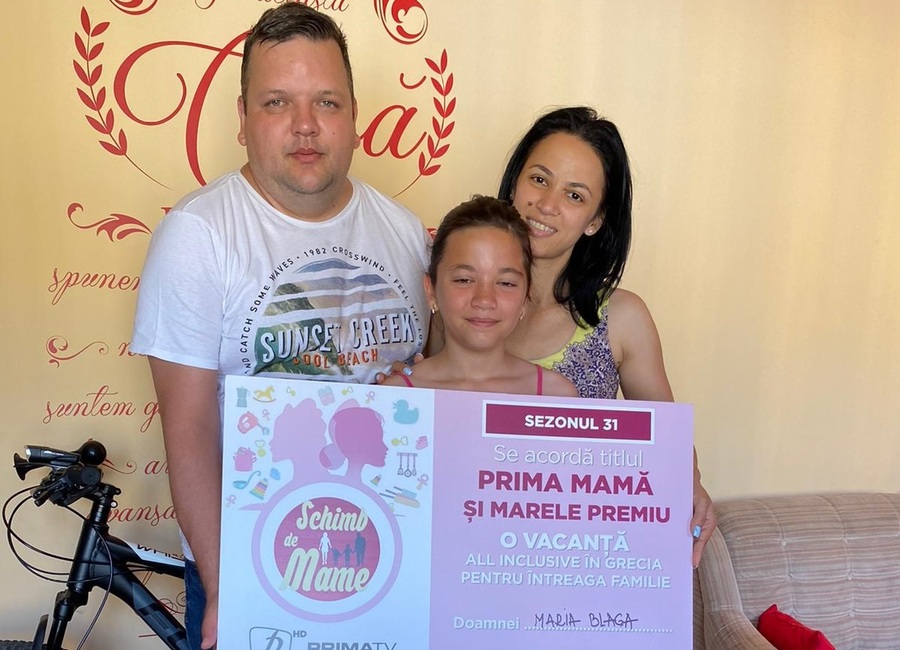 Maria Blaga din Sebeş a câştigat titlul de Prima Mamă şi o vacanţă în Grecia pentru toată familia!