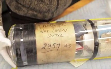 Capsula timpului descoperită din greşeală
