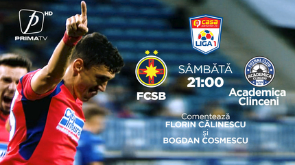 FCSB - Clinceni, de la ora 21:00, la Prima TV