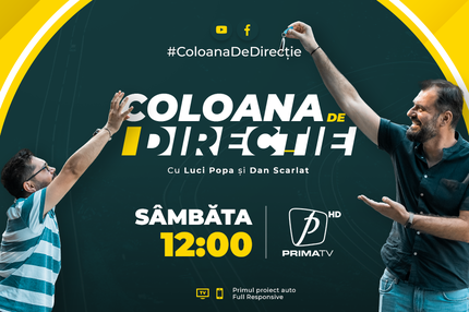 Coloana de direcţie, prima emisiune auto full responsive din România, debutează la Prima TV
