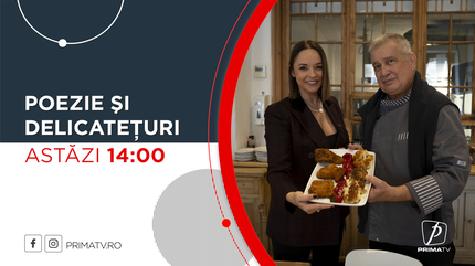 Andreea Marin a fost răsfăţată de Mircea Dinescu la Poezie şi delicateţuri cu şniţel vienez şi... amintiri dragi 