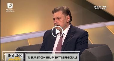 Alexandru Rafila, la Insider politic: Cele mai avansate spitale regionale sunt cele de la Iaşi şi Craiova