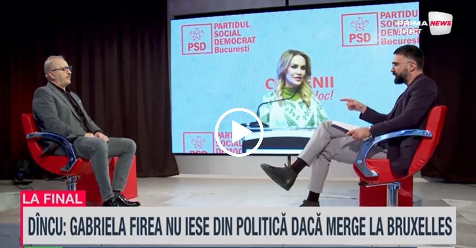 VIDEO. Vasile Dâncu, în emisiunea La final, despre Gabriela Firea: A fost afectată de această decizie de oportunitate pe care a făcut-o alianţa, dar şi-a revenit foarte bine